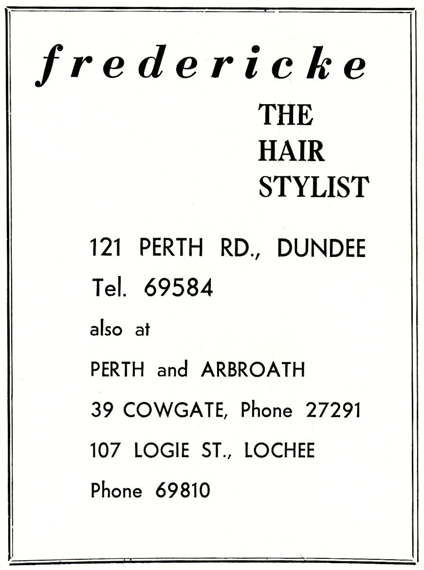 Retro Dundee Parr Fredericke Ads 1968