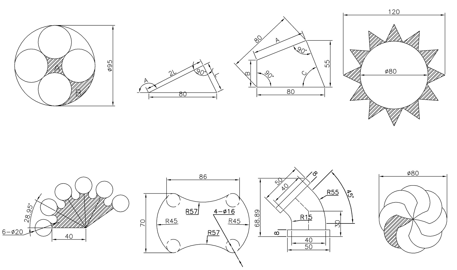 现代欧式风格家装设计完整施工图，CAD建筑图纸免费下载 - 易图网