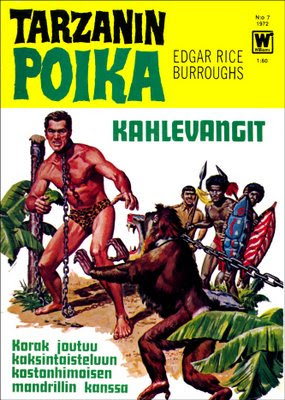 Tarzanin poika 7/1972 - Korak joutuu kaksintaisteluun kostonhimoisen mandrillin kanssa.