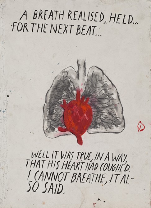 Raymond Pettibon No Title (A breath realised), 2009 pen, ink and gouache on paper 76.2 x 55.9 cm
