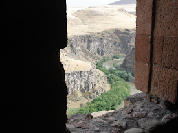 Looking onto the deep gorge between Turkey and Armenia