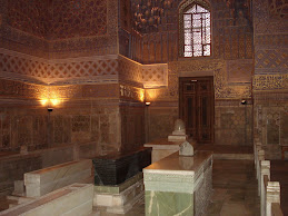 Ornate gilded interior of mausoleum