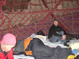 Inside felt lined Yurt