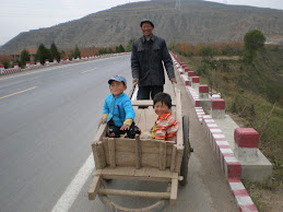 Grandkids in the handcart