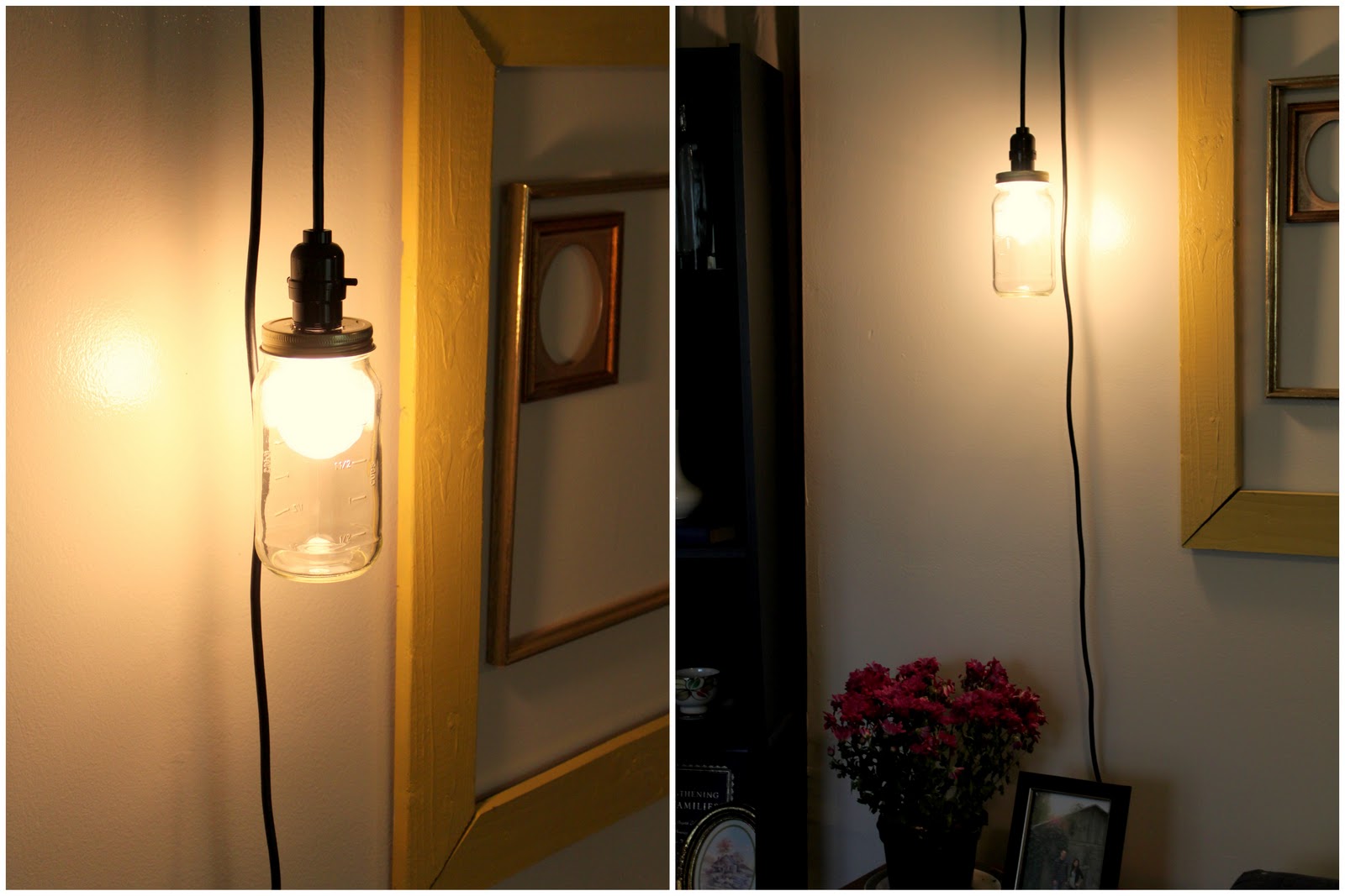 Mustard Me Yellow: Homemade Mason Jar Light.