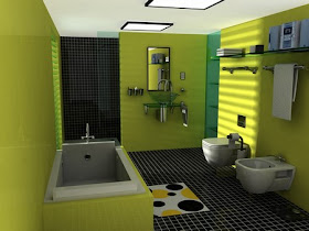 BAÑO DE COLOR VERDE