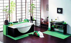 DECORACION DE INTERIORES BAÑO DE COLOR VERDE