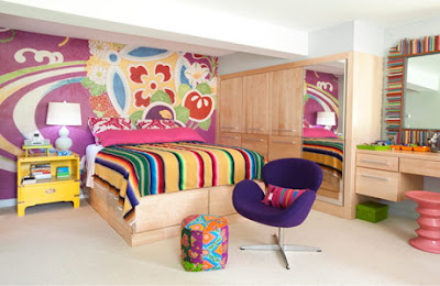 luminoso y colorido diseño Dormitorio