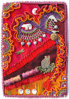 bead embroidery by Robin Atkins, Bead Journal Project, September 07, Gifts of Friendship