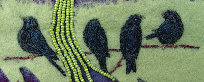 improvisational bead embroidery by Robin Atkins, Forgive, detail
