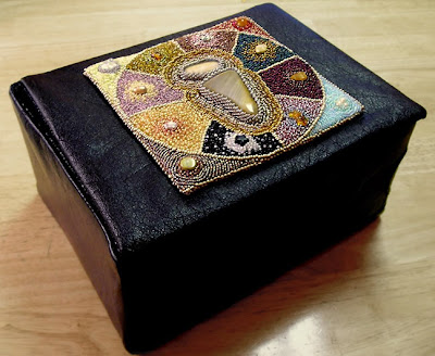 bead journal project, box for storing pieces by Morwyn D