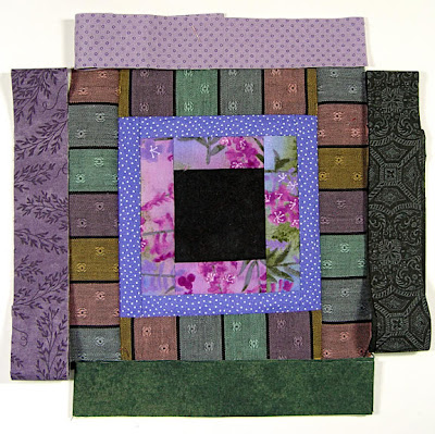 God's Eye quilt by Robin Atkins, auditioning fabrics 7