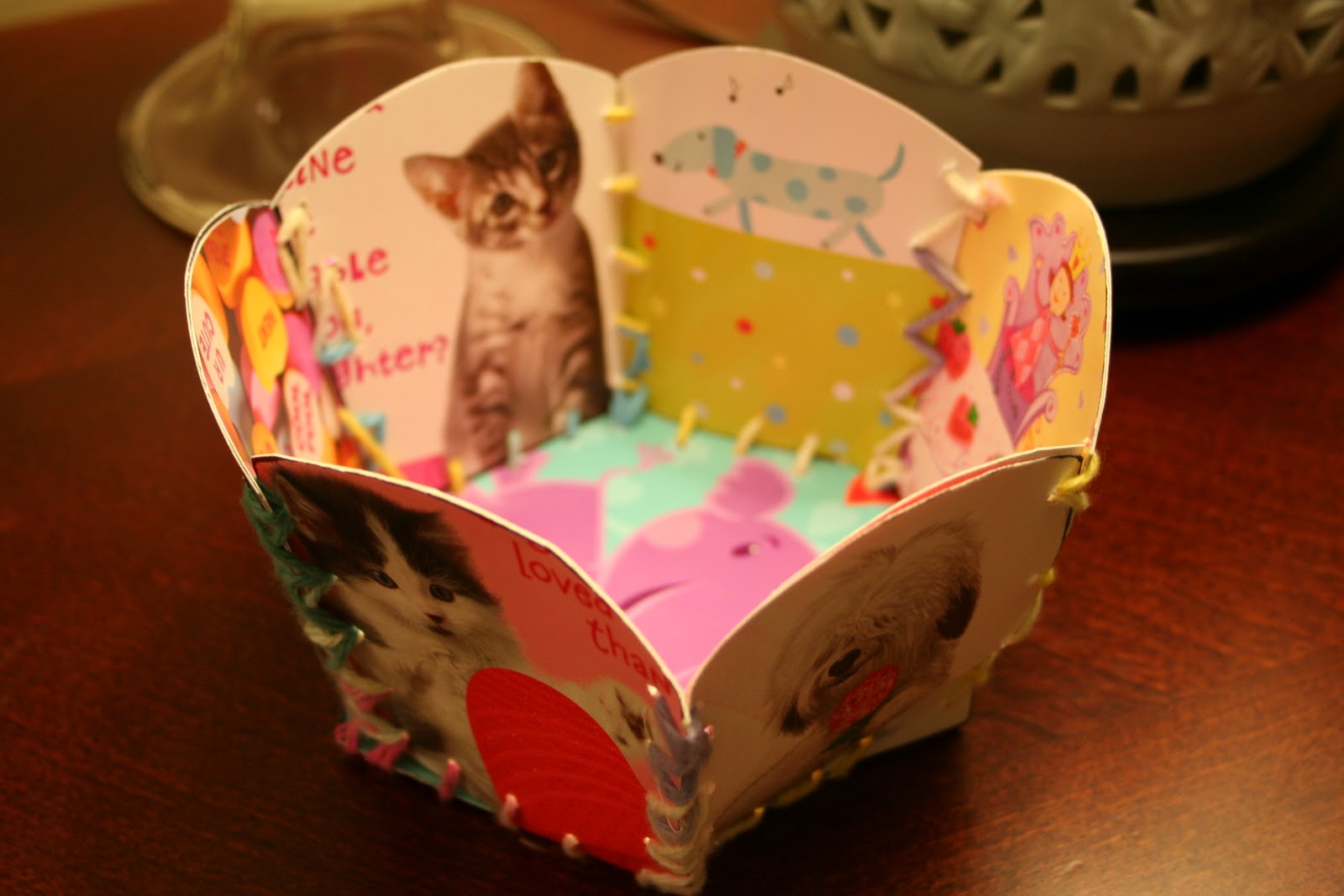 Pink and Green Mama: * Valentine's Day Craft: Recycled Valentine's Day