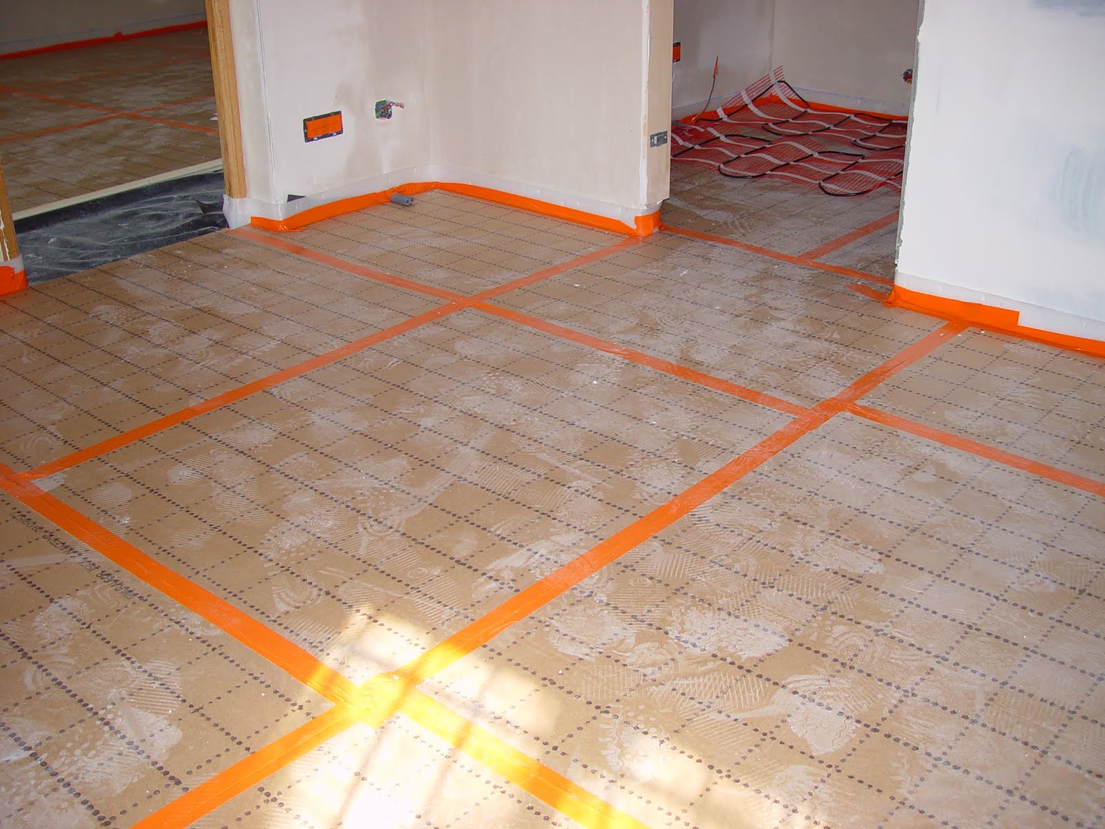 mes travaux préparation pour la chape Anhydrite et pose