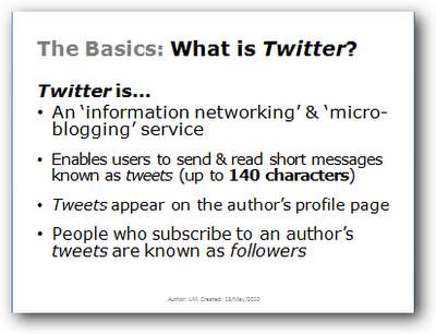 Twitter - the basics