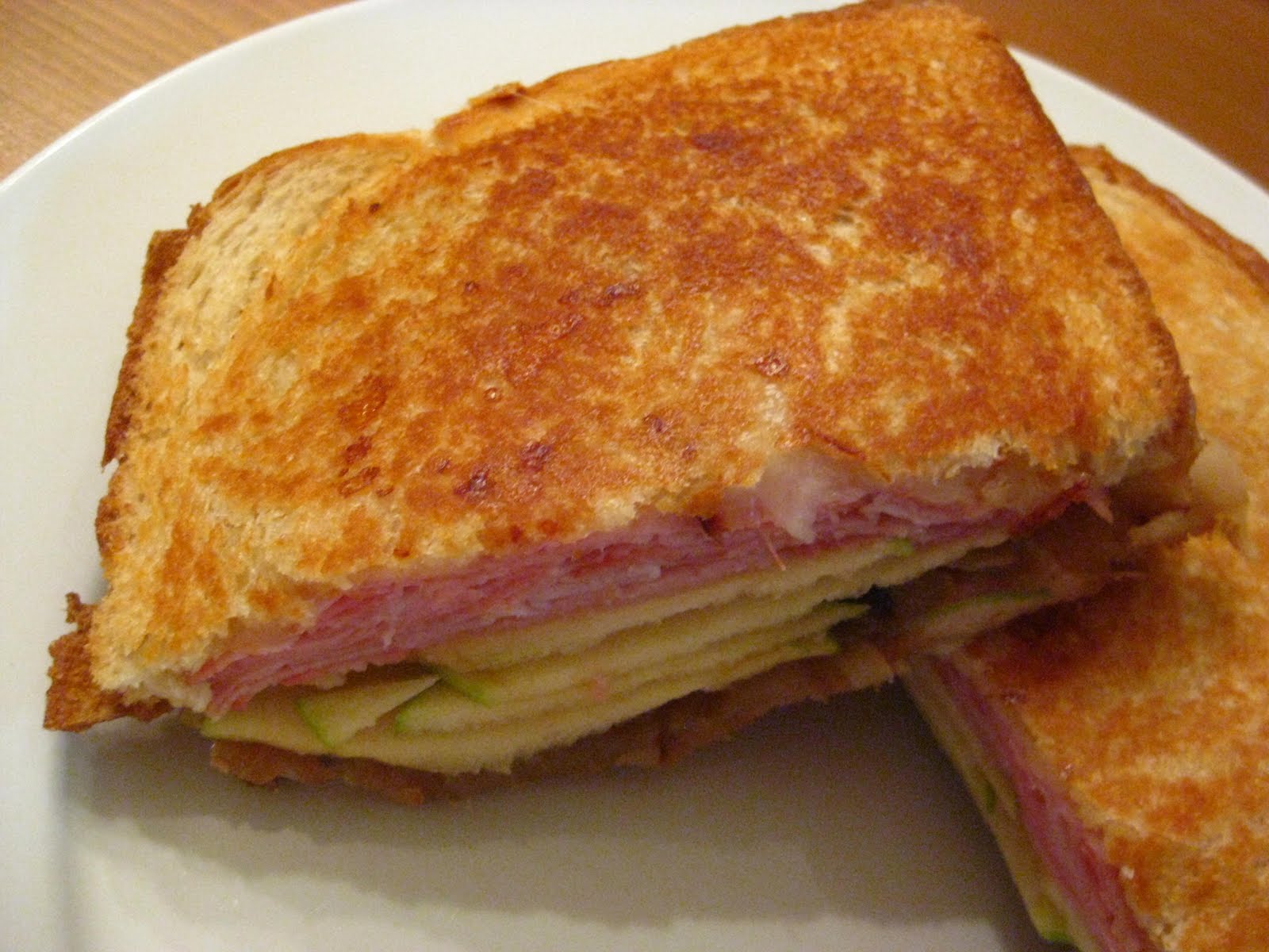 A Taste of Home Cooking Ham and Taleggio Grilled Cheese