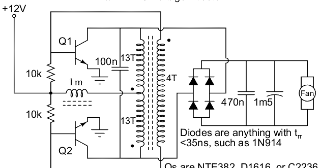 12V to 24V Simple DC Converter Circuit | Power Supply Diagram and Circuit