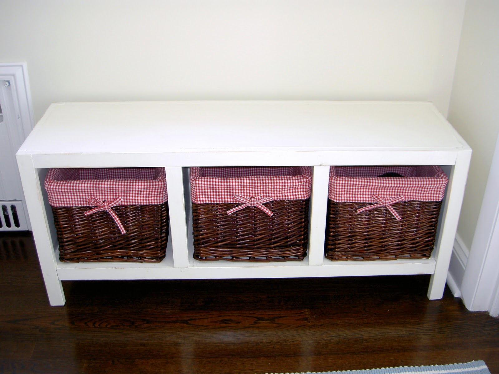 Diy Bench With Storage Baskets Jaime Costiglio