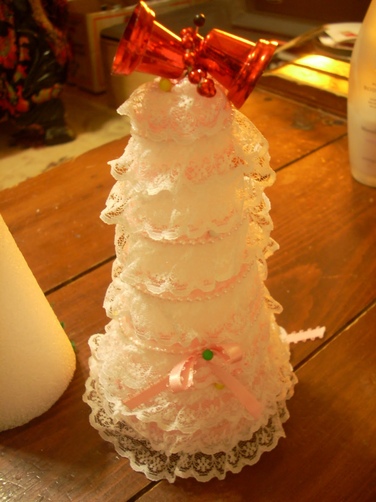 pink christmas craft