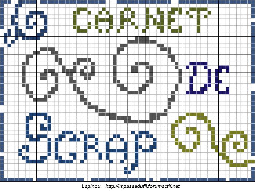 L'impasse du Fil: Grille de Point de croix : Carnet De