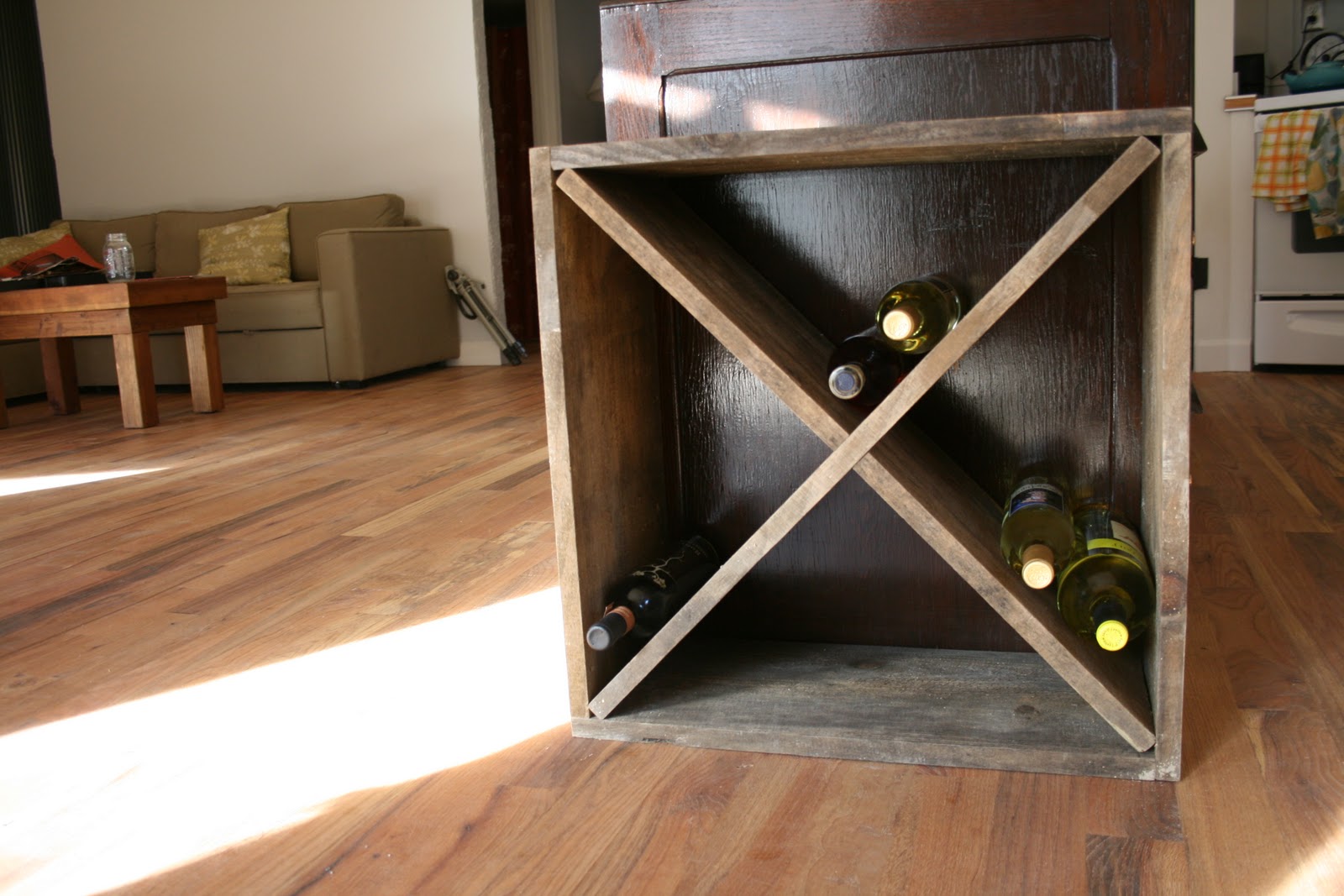 off the map How to Build a diamond shaped wine rack