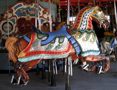 Brown Carousel Horses