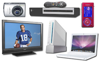 Find Canon Cybershot Camera, TiVo or DVR Player, Apple iPod or MP3 Player, Sony HDTV, Wii Gaming Console, Laptop or Notebook Gifts Image for this Holiday Season