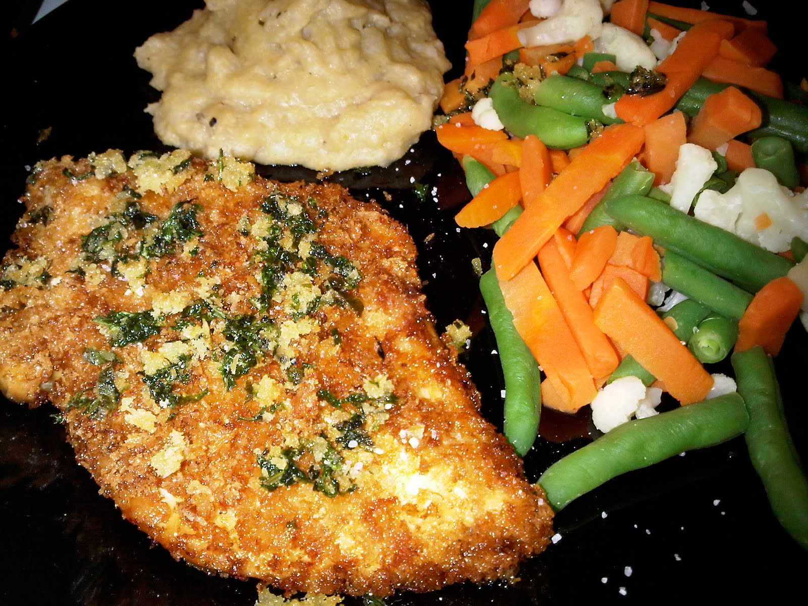 Clara Boo's Kitchen Pan Fry Breaded Chicken Breast with Butter Herb