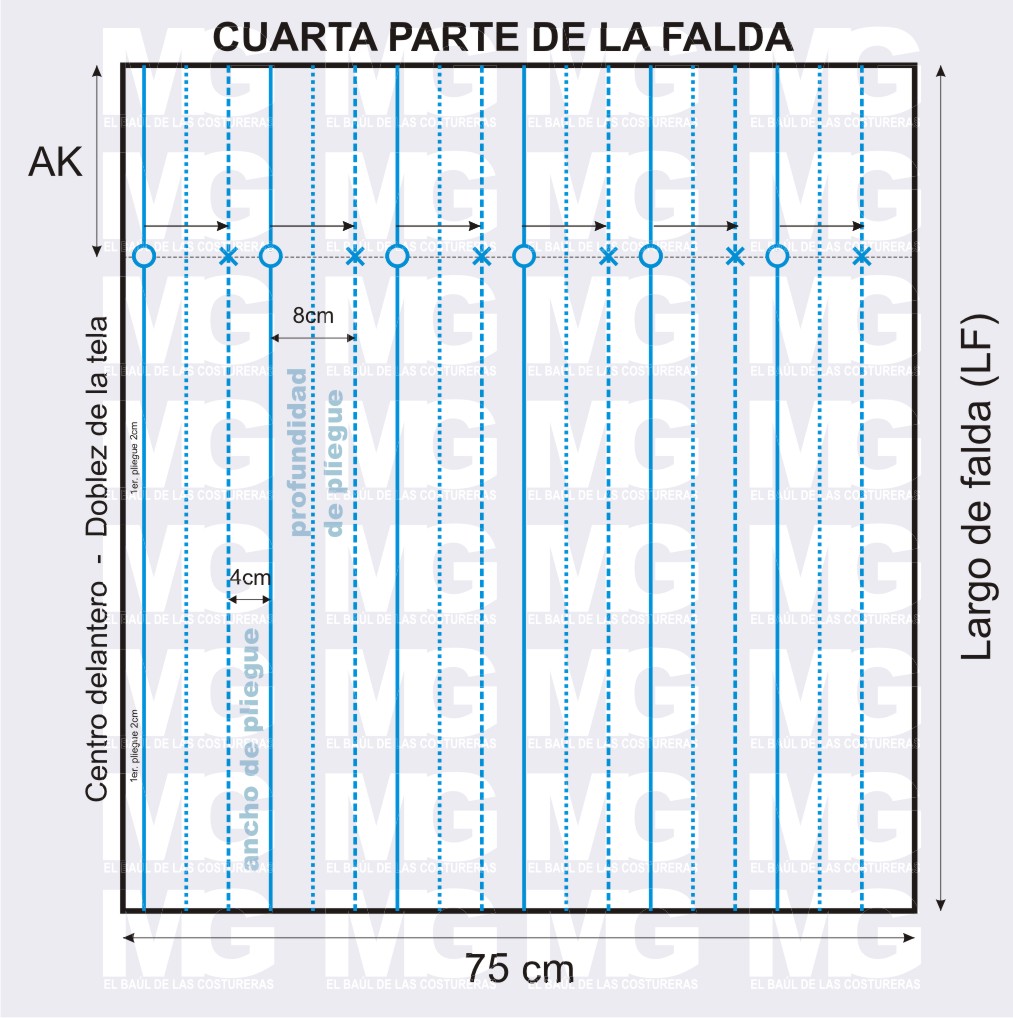 como hacer falda plisada