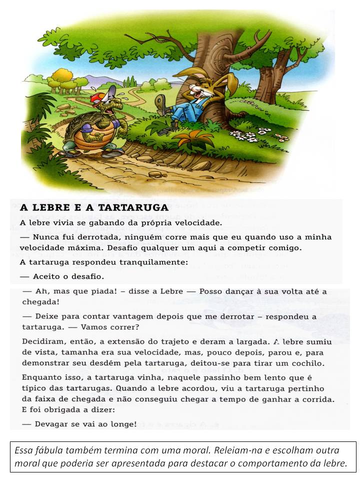 Atividades pedagógicas A TARTARUGA E A LEBRE Atividades pedagógicas A TARTARUGA E A LEBRE