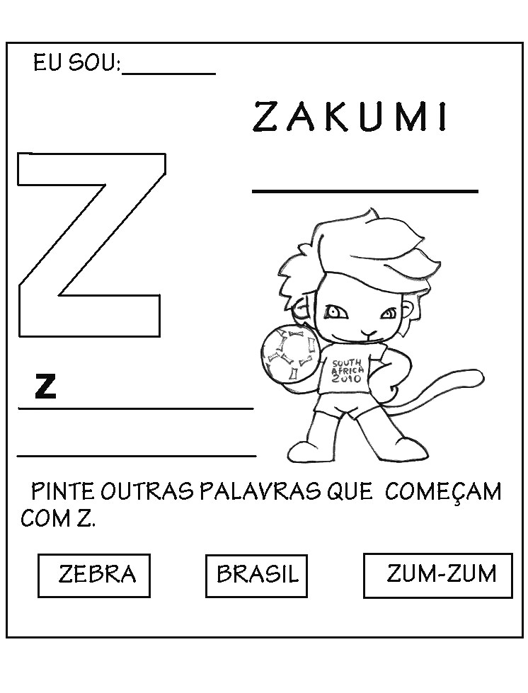 zakumi coloring pages - photo #16