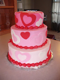 Valentine's Day Tiered Cake