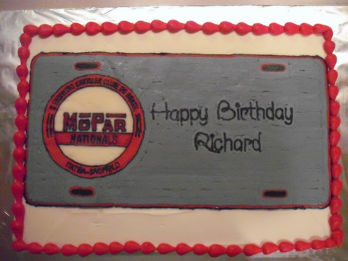 Mopar License Plate Cake