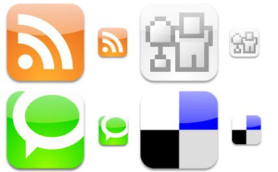 Glossy Web 2.0 RSS Icons