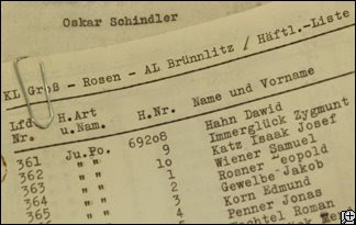 CBrosh APEH Blog: WW2: Original 'Schindler's List' Found in Sydney Library