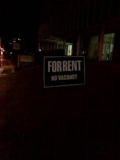 For rent no vacancy