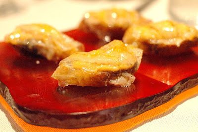 sea urchin with lardo at Marea