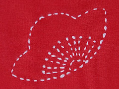 Sashiko pattern used on leggings