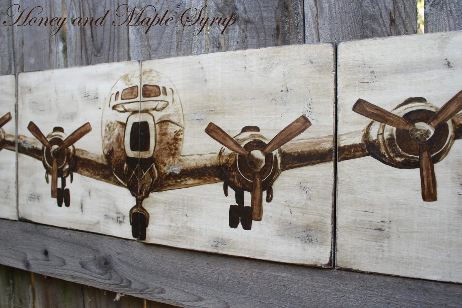 Honey and Maple Syrup PB Knockoff Airplane Panels