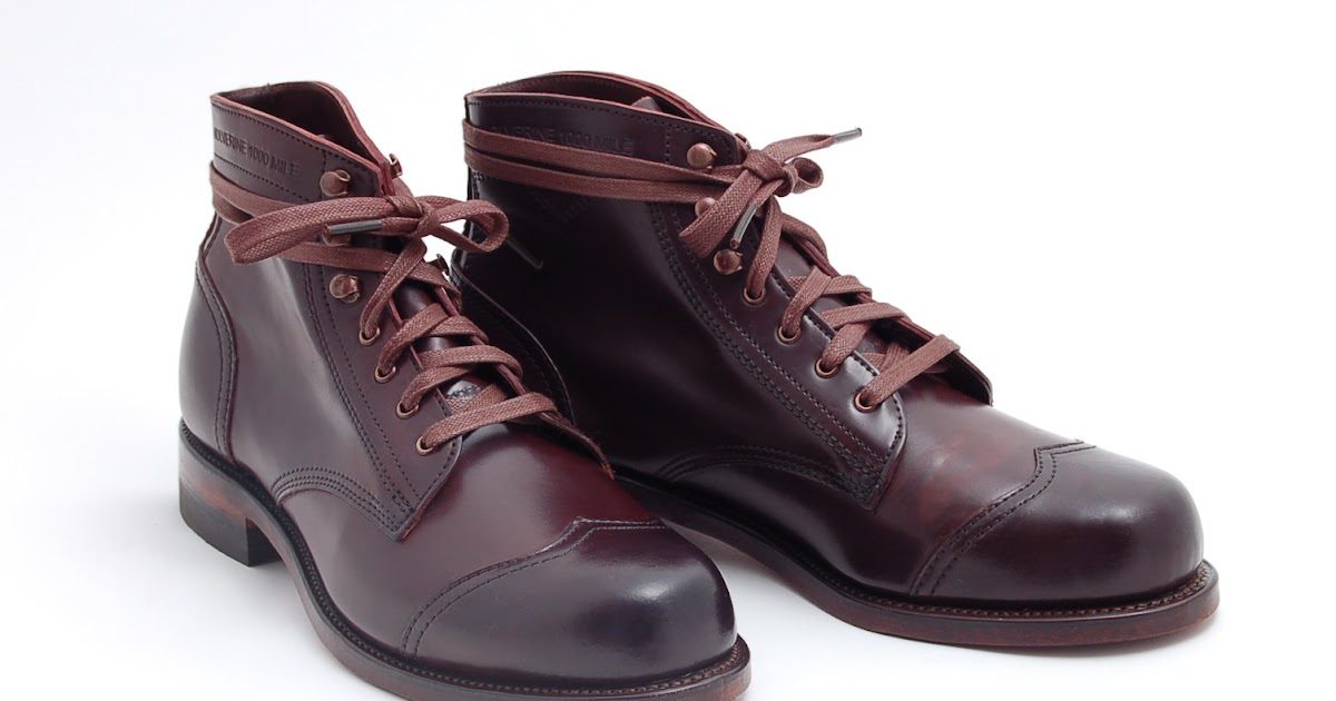 wolverine 1000 mile boot shell cordovan
