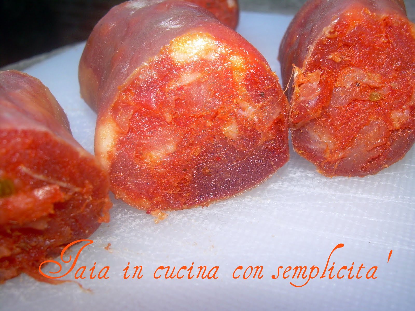 Iaia in cucina con semplicità Salsicce calabresi con fagioli