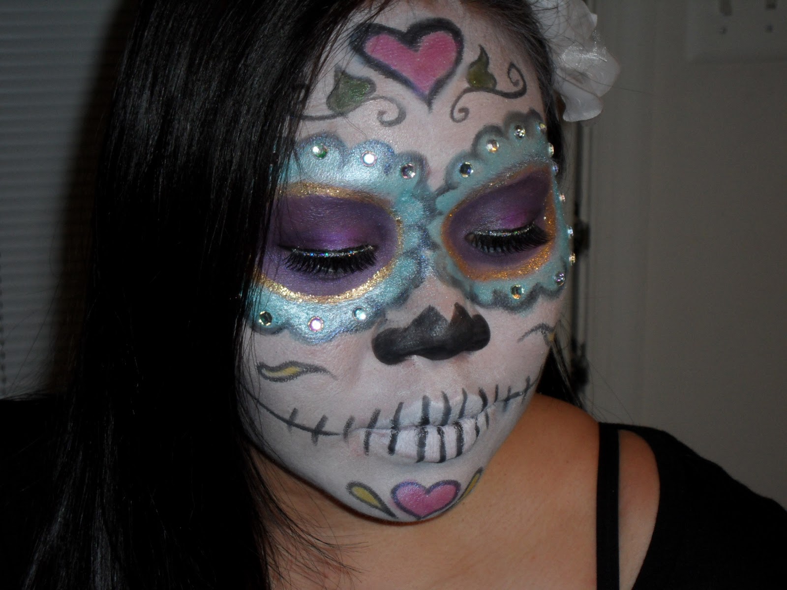 JennXOXOs beauty blog: Sugar Skull/Day of the Dead Halloween look