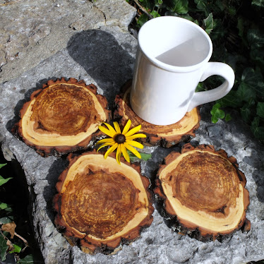 Set of 4 Rustic Willow Coasters