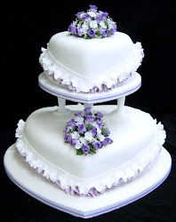 heart cakes cake shaped purple lavender flowers decorations designs flower tier themed theme violet trimming silver themes collections dresses