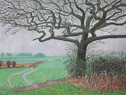 hockney david landscape field paintings entrance landscapes trees 2006 january canvas oil landschap painting tree yorkshire ipad natural bigger why