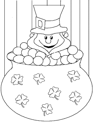 Leprechaun Coloring Pages In Gold Pot