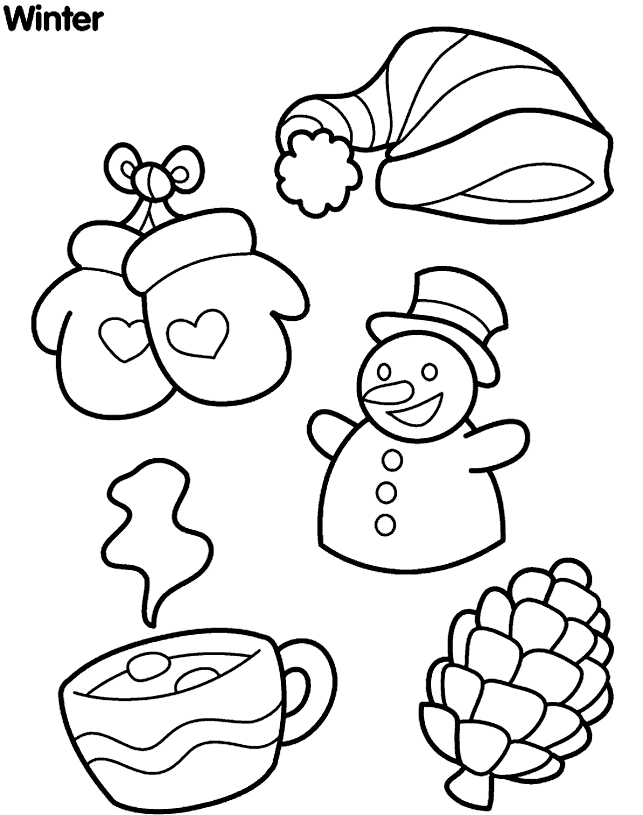 free winter mittens coloring pages - photo #43