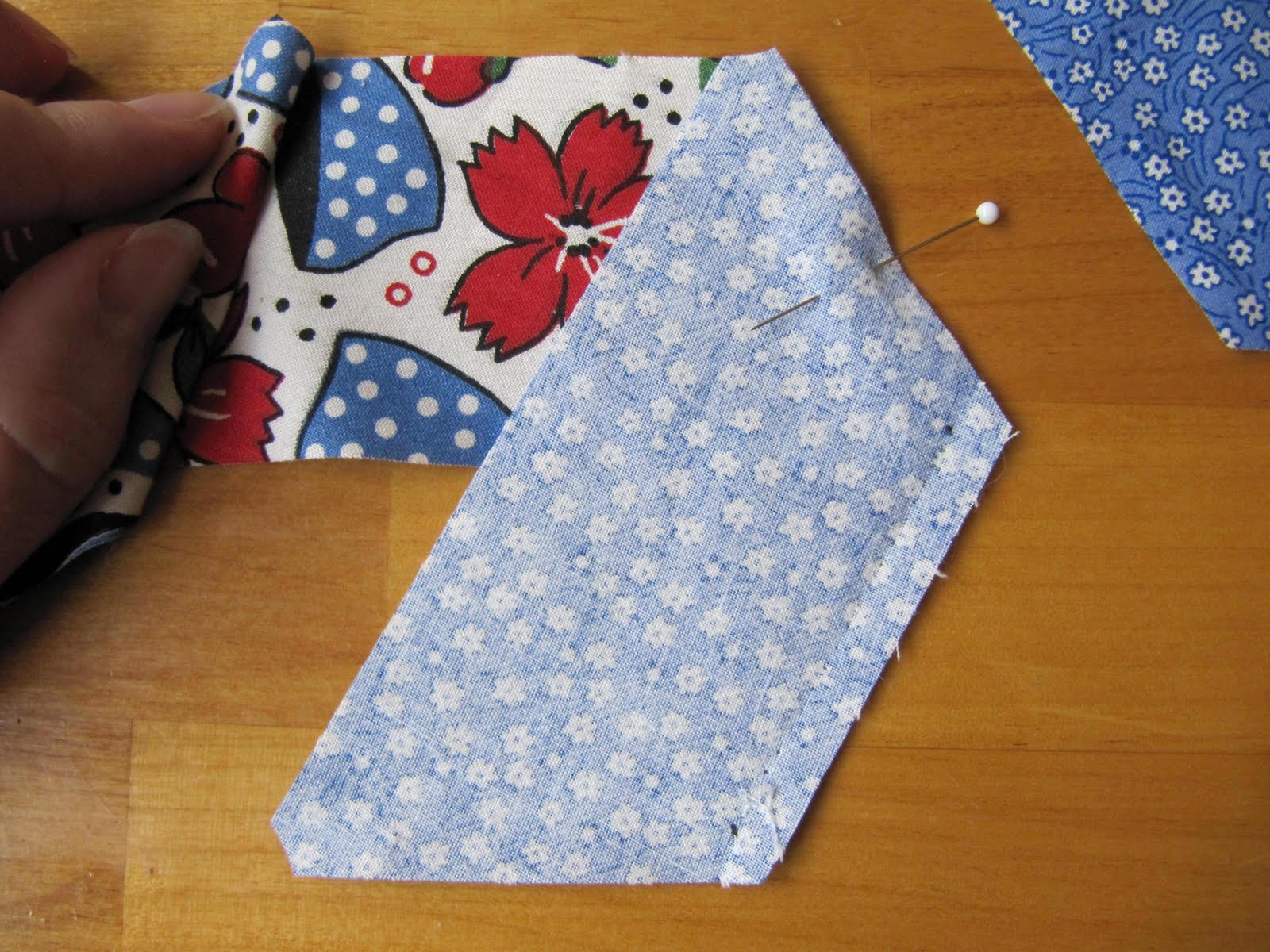 Sew Many Ways... Machine Sewing Hexagons...Half Hexies That Is
