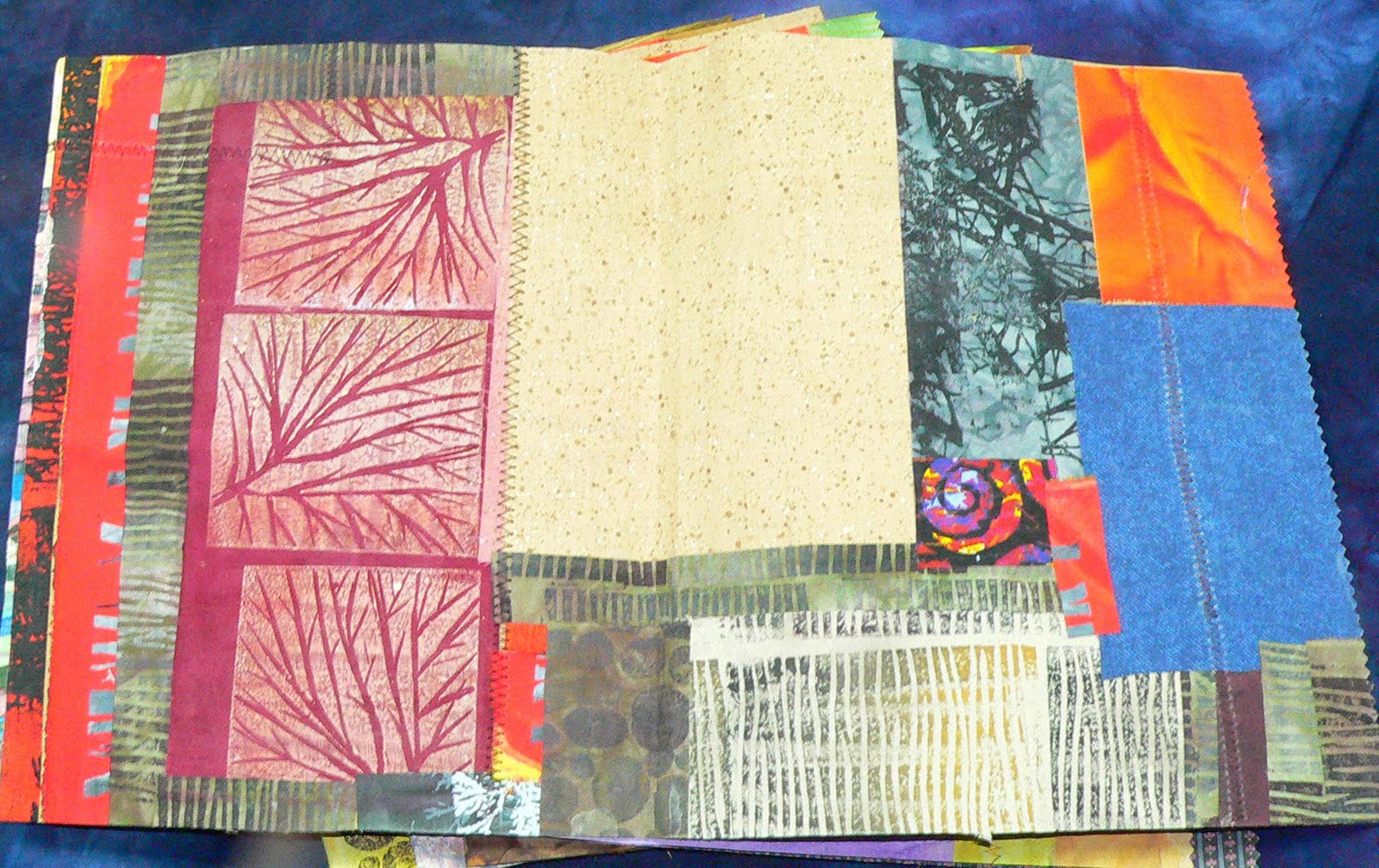 Living and Dyeing Under the Big Sky Fabric Collage Paper