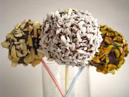 Chocolate Covered Cheesecake Lollipops